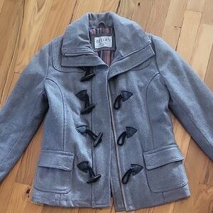 dELiA*s Charcoal Pea Coat with Black Toggles